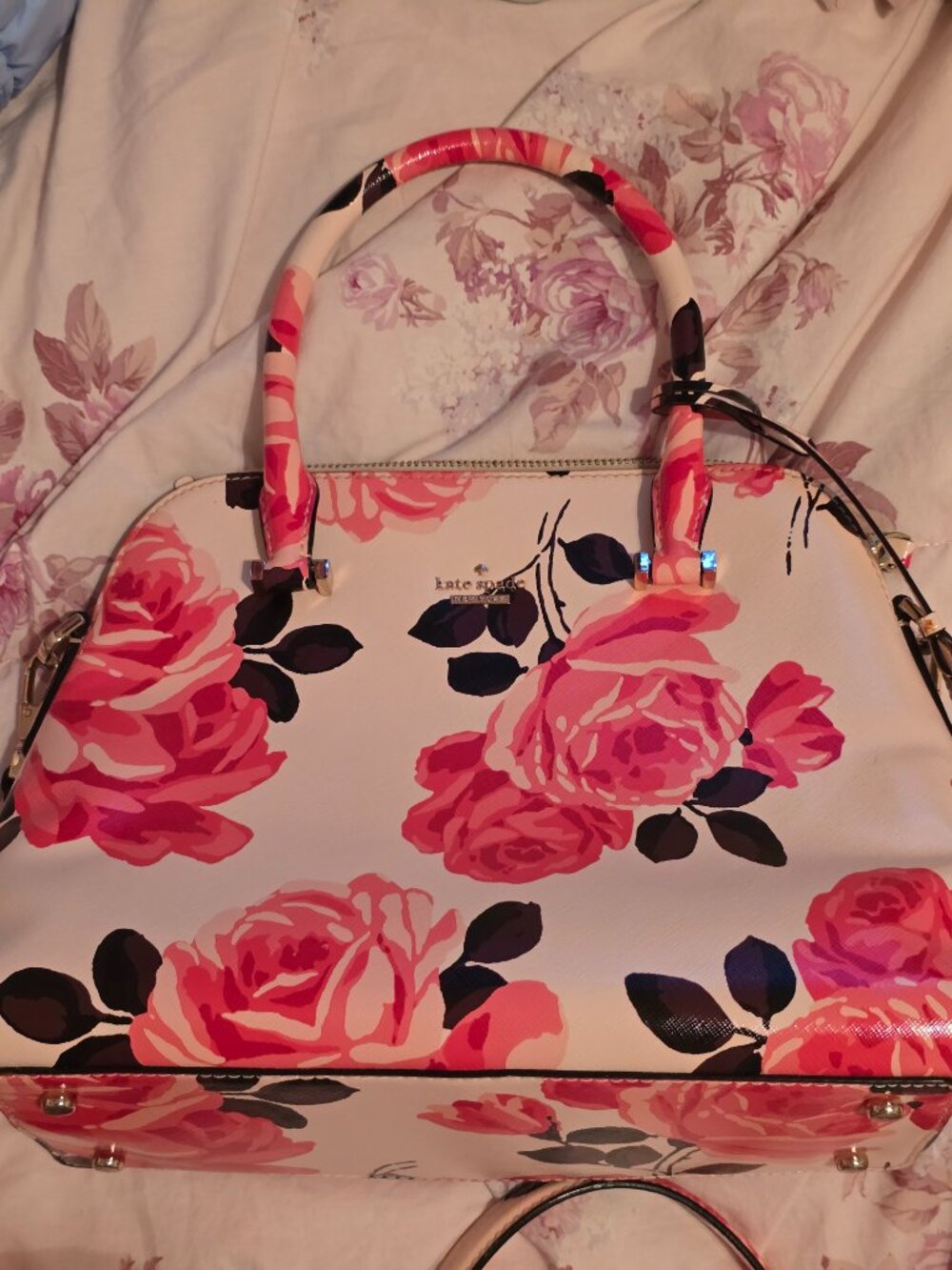 Kate Spade rambling roses Maise satchel - Picture 6 of 10